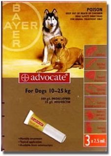 Metal linje Gennemvæd tvivl Advocate spot-on large dogs 10-25 kg 3 pipettes