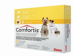 mel fedme Tilskynde Comfortis dog cat 140 mg 6 tablets