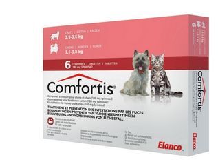 udredning modstå studie Comfortis dog cat 180 mg 6 tablets