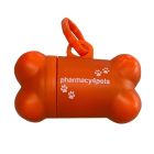 Dog poop bag holder incl. 15 dog poop bags | Orange